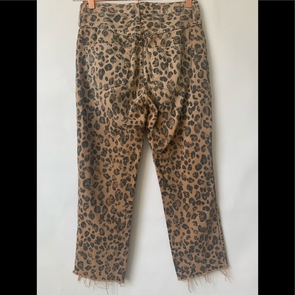 AMO High Rise Leopard Print Jeans - Tan and Black - Picture 10 of 10